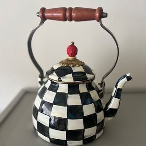Mackenzie Childs Courtley Check Tea Kettle